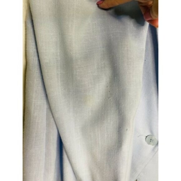 Vintage JBJ Sportswear Blue Long Skirt Suit Sz 16? Belt & 2 Pockets USA *Flaw* - Picture 4 of 10